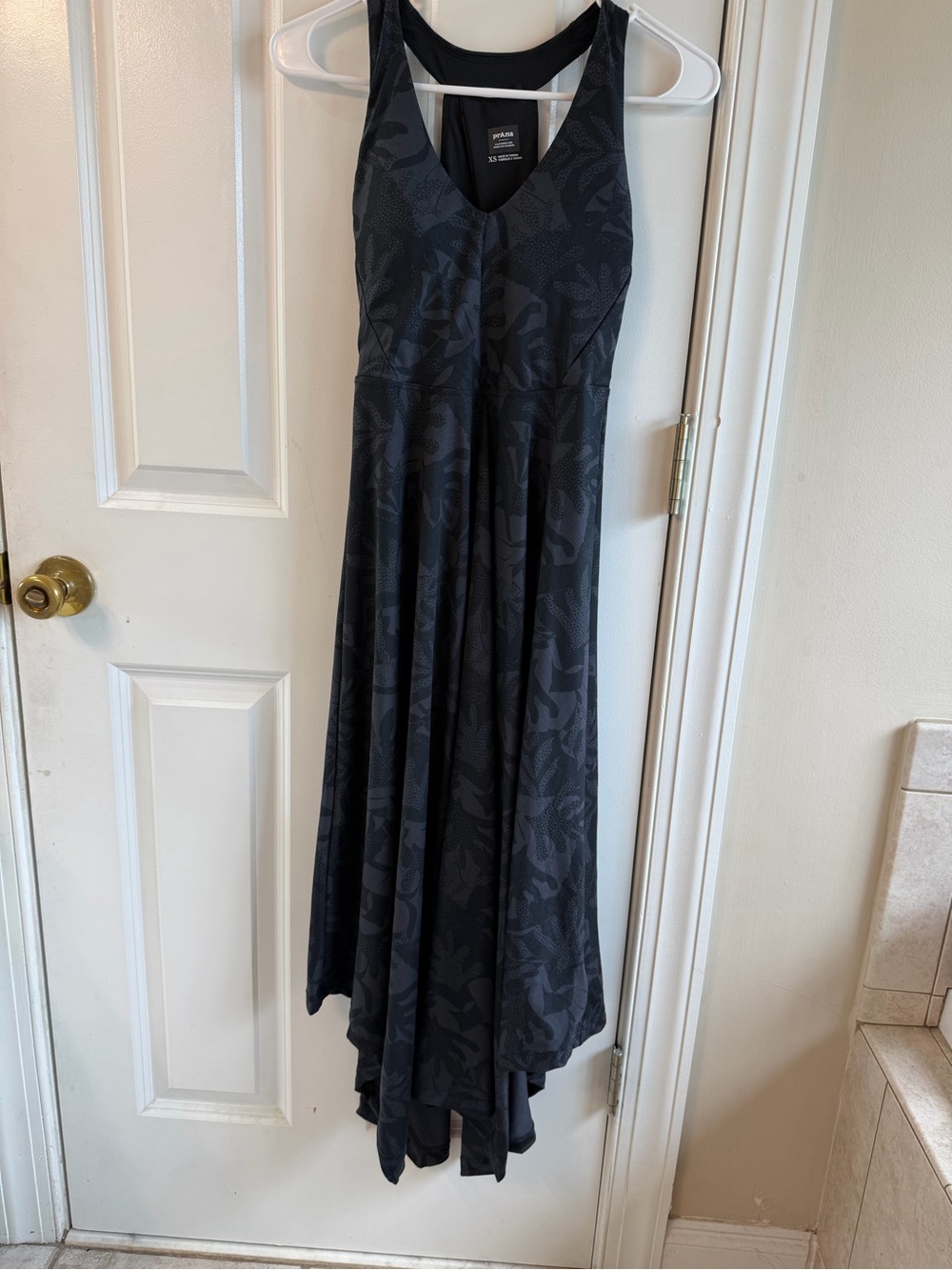 Prana Black Sleeveless High-Low Maxi Dress